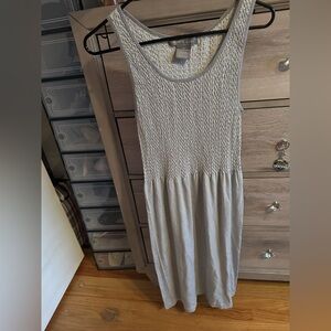 Sleeveless Textured Gray and blue Dress